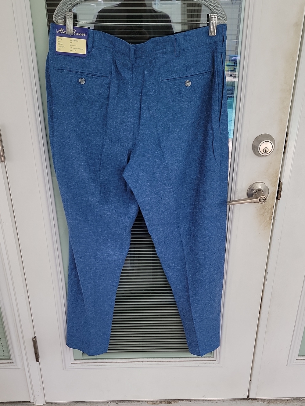Alan Flusser Linen Blend Men's Trousers W36 L30 - Picture 2 of 7